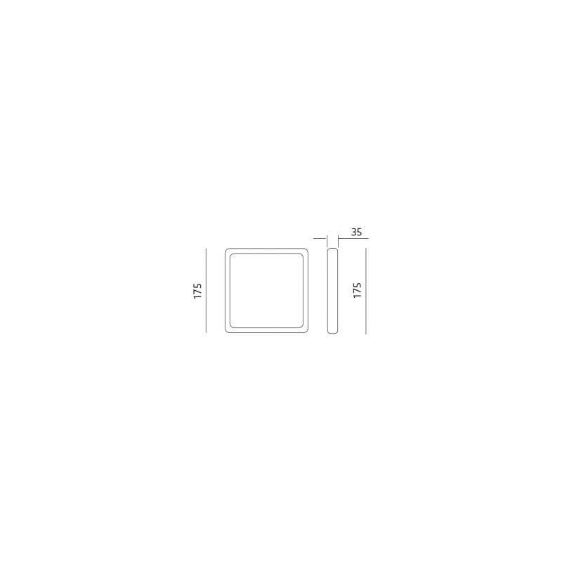 Oprawa LED SIGARO SQUARE 12W barwa NEUTRALNA