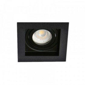 Czarna lampa podtynkowa OZZO RENE1 1xGU10