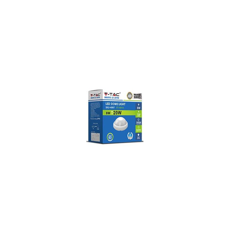 Plafon V-TAC 8W Okrągły Biały VT-8014 4000K IP66 560lm