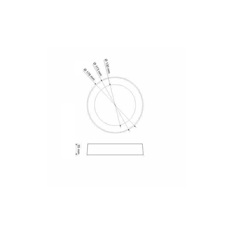 Plafon LED okrągły natynkowy 12W 178mm ART - biała ciepła