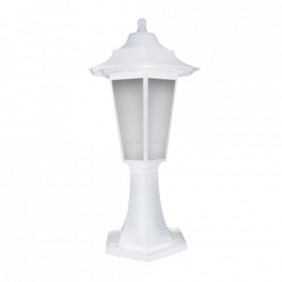 Biała ogrodowa lampa E27 BEGONYA1