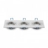 Oprawa Oczko V-TAC Aluminiowa Odlew 3xGU10 Kwadrat Biały VT-784