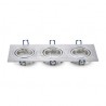 Oprawa Oczko V-TAC Aluminiowa Odlew 3xGU10 Kwadrat Aluminium Szczotkowane VT-784