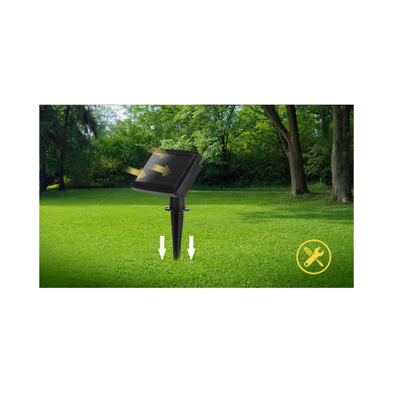 Łańcuch świetlny solarny LIGHT01 100 LED Biały Ciepły