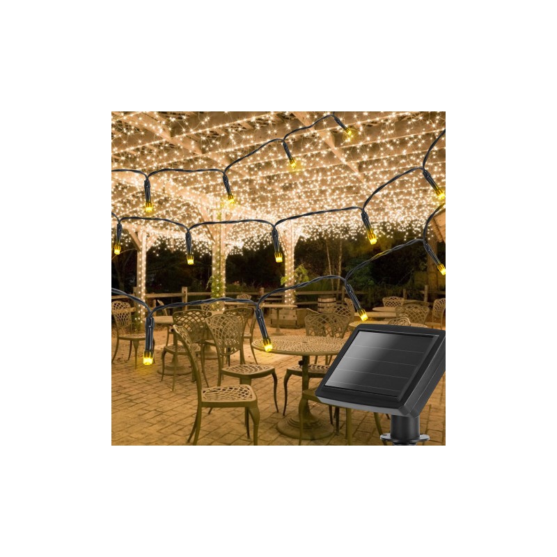 Łańcuch świetlny solarny LIGHT01 100 LED Biały Ciepły
