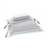 Plafon LED 16W ART podtynkowy, szklany, kwadratowy 200x200mm - biała ciepła