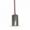 Oprawa Wisząca V-TAC Chrom Metal Cup Różowy VT-7338