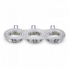 Oprawa Oczko V-TAC Aluminiowa Odlew 3xGU10 Okrągła Aluminium Szczotkowane VT-784