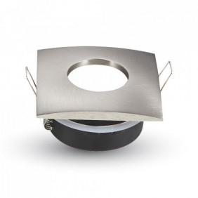 Oprawa Oczko V-TAC Aluminiowa Odlew Hermetyczne z szybką IP54 GU10 Kwadrat 84x84mm Satyna VT-787