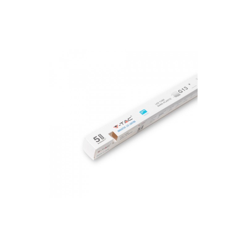 Tuba Świetlówka LED T8 V-TAC SAMSUNG CHIP 60cm 7.5W G13 Nano Plastic VT-062 3000K 850lm 5 Lat Gwarancji WYPRZEDAŻ