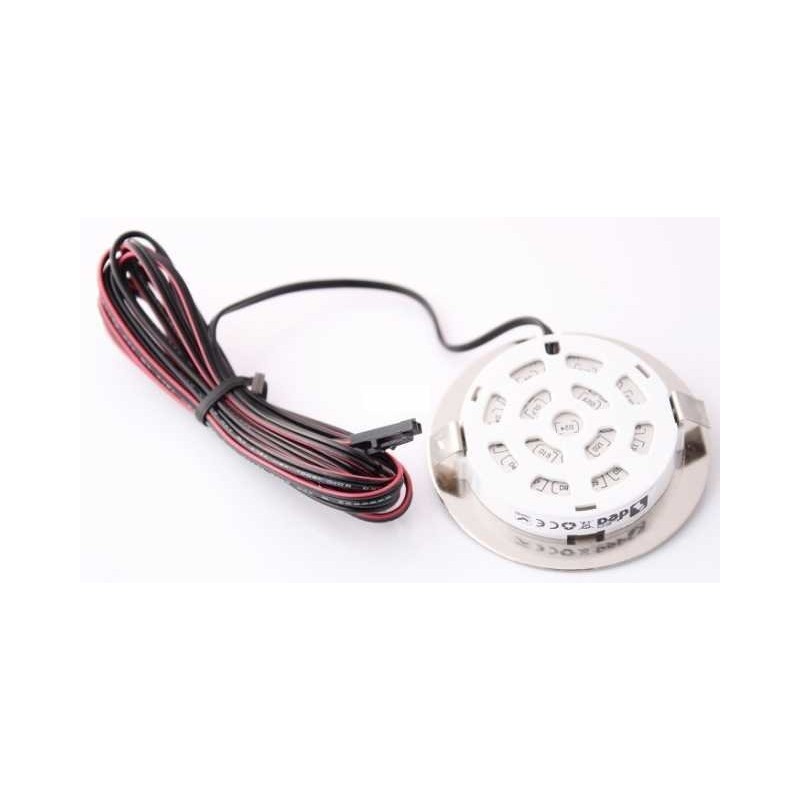 Oprawa meblowa LED biały 1,8W 12V DC okrągła - biała ciepła