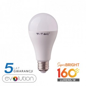 Żarówka LED V-TAC 15W E27 A65 4000K EVOLUTION 160LM/W A++ VT-2315 2500lm 5 Lat Gwarancji