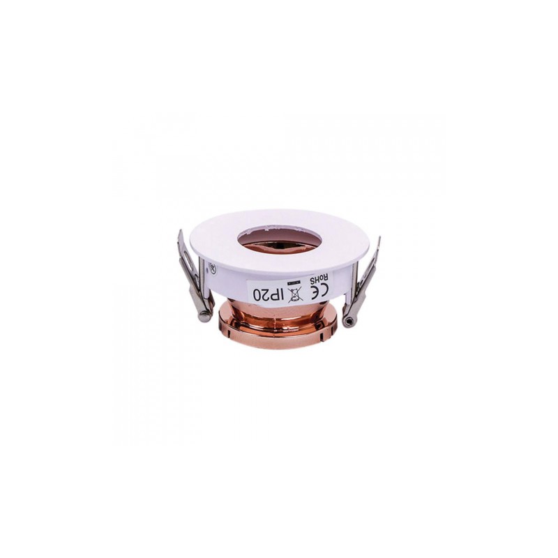 Oprawa Oczko V-TAC GU10 Wpuszczana Biały/Różowy Złoty Okrągła VT-873 VT-873