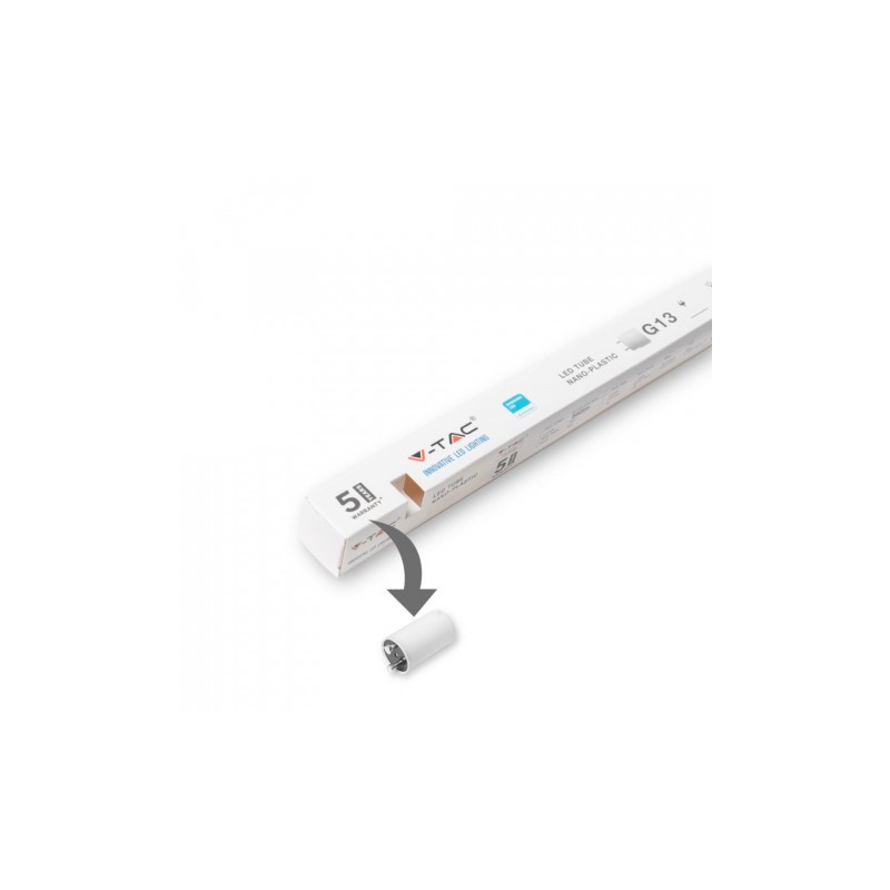 Tuba Świetlówka LED T8 V-TAC SAMSUNG CHIP 60cm 9W G13 Nano Plastic VT-061 6400K 850lm 5 Lat Gwarancji