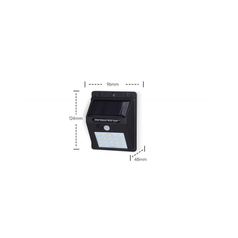 Lampa ścienna z czujnikiem solarnym WALL LIGHT06 11W 6500K