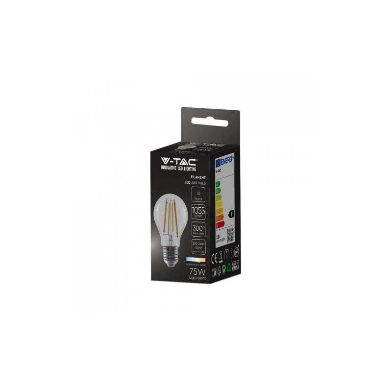 Żarówka LED V-TAC 10W Filament E27 A67 VT-1981 3000K 1055lm