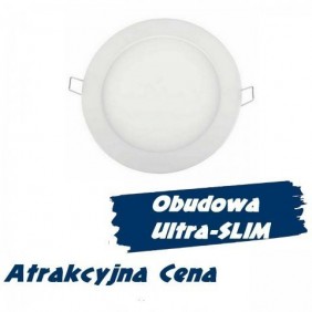 Plafon LED 12W okrągły, podtynkowy ULTRA SLIM 170mm - biała dzienna 4000K