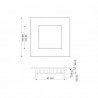 Plafon LED 3W kwadratowy, podtynkowy ULTRA SLIM 84x84mm - biała dzienna 4000K