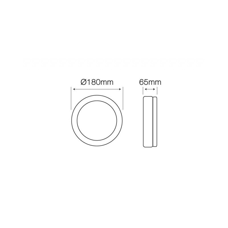PLAFON LED LUNA LED line SMD2835 12W 170-250V 4000K IP65
