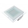 Plafon LED 6W ART podtynkowy, szklany, kwadratowy 100x100mm - biała dzienna