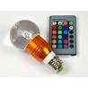 Żarówka LED E27 RGB Gais 3W z pilotem - miedziana
