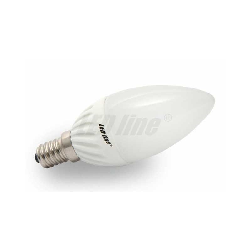 Żarówka LED świeczka E14 4W 12xSMD 2835  LedLine® - biała zimna