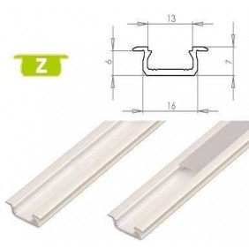 Profil aluminiowy do taśm LED - wpuszczany typ Z LUMINES - biały - 1 metr