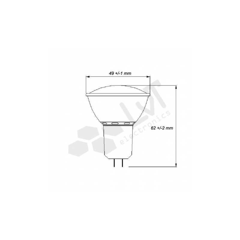 Żarówka LED MR16 GU5.3 230V 6W 25xSMD2835 - biała ciepła