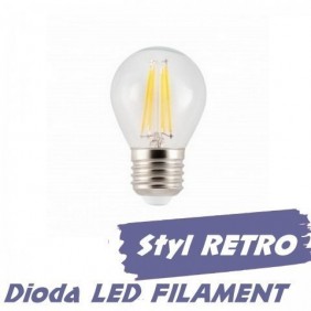 Żarówka LED E27 230V 4W Filament EcoLight - biała ciepła
