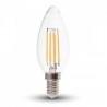 Żarówka LED V-TAC 4W Filament E14 Świeczka VT-1986 4000K 400lm