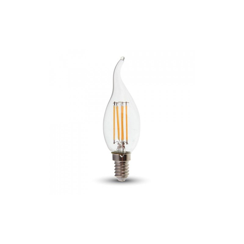 Żarówka LED V-TAC 4W Filament E14 Świeczka Płomyk VT-1997 3000K 400lm