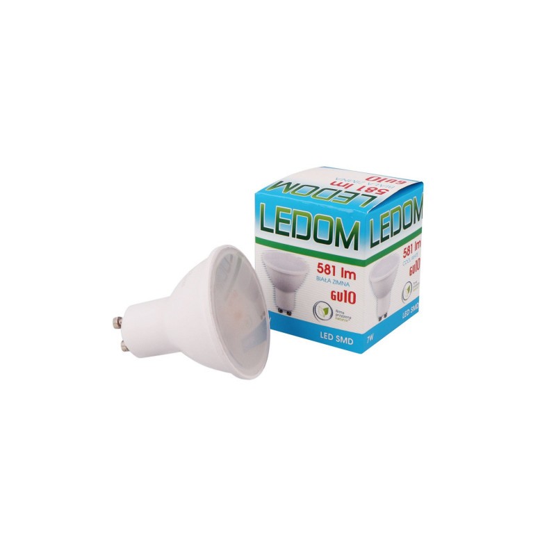 Żarówka LED LEDOM GU10 220-240V 7W 581lm 6500K biała zimna