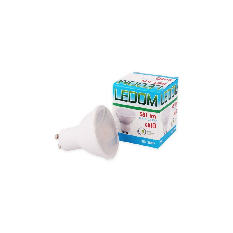 Żarówka LED LEDOM GU10 220-240V 7W 581lm 3000K biała ciepła