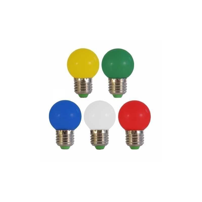 Żarówka LED E27 0,5W 230V G45 mrozoodporna - NIEBIESKA