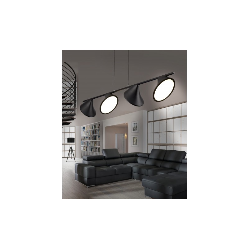 Czarna lampa wisząca LED CLAMOR 3000K