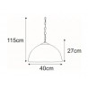 Lampa wisząca K-P162208 z serii TIFANY