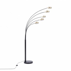 Lampa podłogowa dekoracyjna czarna ZODIAC 5xE14