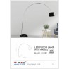 Lampa Podłogowa V-TAC E27 Kość Słoniowa 1920x1960mm VT-7451