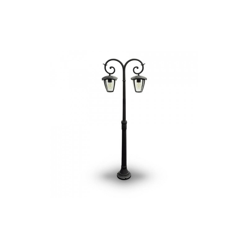 Latarnia Ogrodowa V-TAC 2XE27 1.410mm IP44 Czarny (Mt. 1,41) VT-738