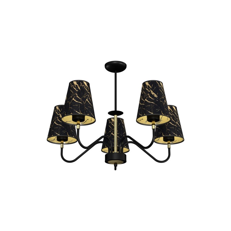 Lampa wisząca HERMES Black/Gold 5xE27