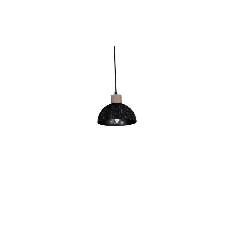 Lampa wisząca ERIK Sawn black/Patinated wood 5XE27