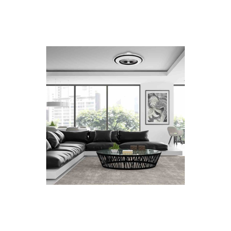 Plafoniera LED ZONDA BLACK 48W z wentylatorem