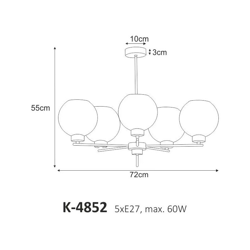 Lampa wisząca K-4852 z serii ALDAR