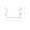 Profil LED hermetyczny P24-2 srebrny - 2m