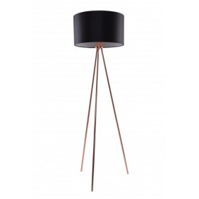 Lampa do salonu podłogowa czarna FINN 1xE27