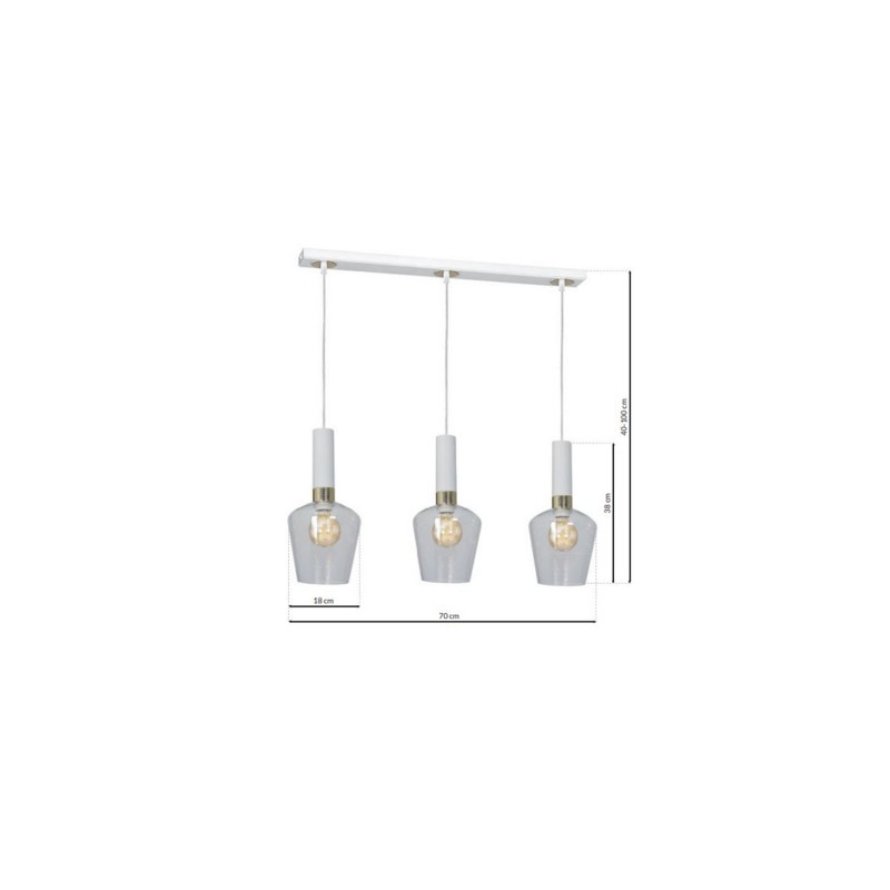 Lampa wisząca ROMA WHITE 3xE27