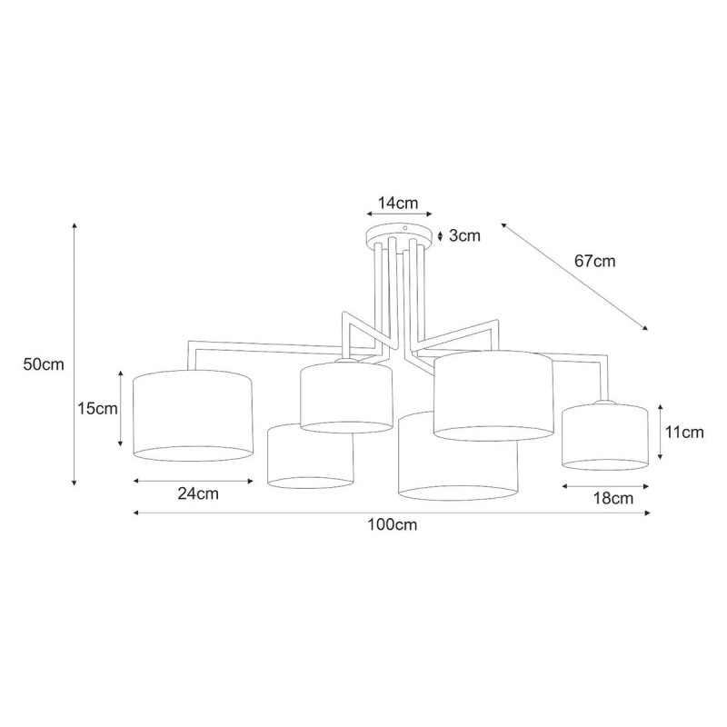 Lampa sufitowa K-4341 z serii SIMONE GRAY