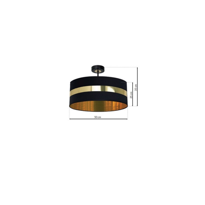 Lampa sufitowa PALMIRA BLACK / GOLD 1xE27 60W