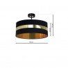 Lampa sufitowa PALMIRA BLACK / GOLD 1xE27 60W