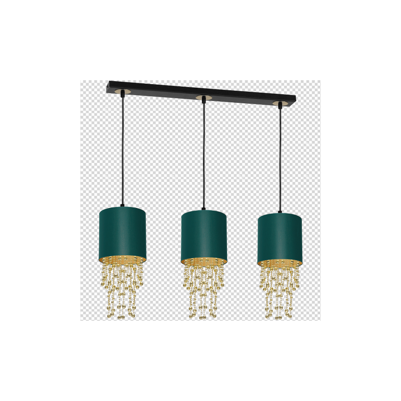 Lampa wisząca ALMERIA GREEN/GOLD 3xE27